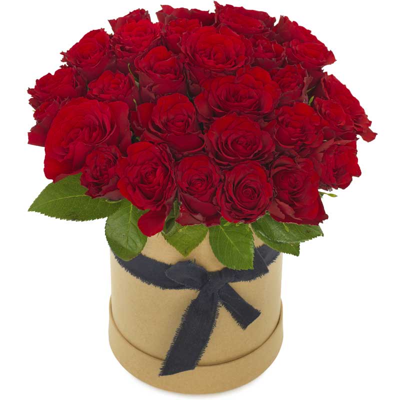 Flower Box Czerwone róże